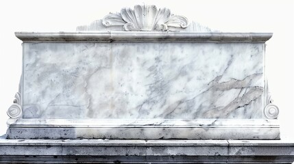blank memorial plaque isolated on white background.
