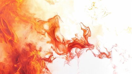Naklejka premium fire on white background