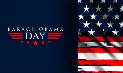 Barack Obama day theme poster. Vector illustration.  Suitable for Poster, Banners, campaign and greeting card.