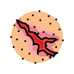 lacerations household injury accident color icon vector. lacerations household injury accident sign. isolated symbol illustration