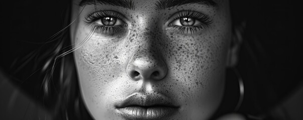 Dramatic black and white portrait, emphasizing contrast and mood for a timeless appeal, hyper-realistic 4K photo.