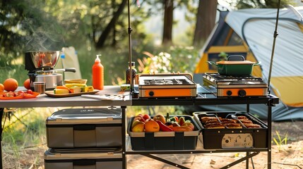 Obraz premium Camp Kitchen Setup