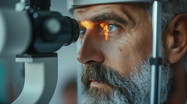 A focused gaze reveals the meticulous world of ophthalmology, where precision meets the quest for clear vision.