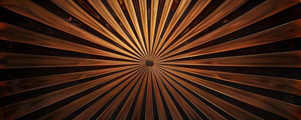 Obraz premium Art Deco sunburst pattern with radiating lines and geometric shapes, 4K hyperrealistic photo