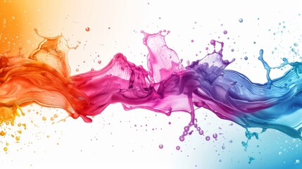 Fototapeta premium Splash paint brush colors background illustration generated by ai