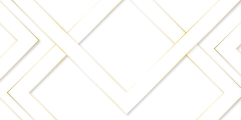 Vector Modern white technology concept diamond triangle geometric golden line background. modern white and golden color geometric backdrop design cube pattern background for website banner.