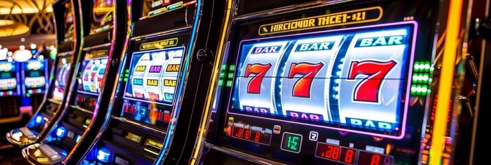 Big win 777 lottery casino concept   celebrating jackpot victory in exciting game slot machine