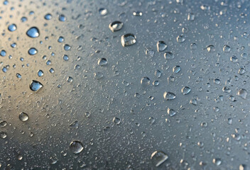 water droplets form on the surface of the glass