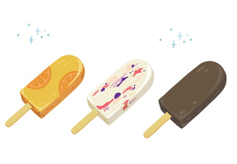 アイスクリームのイラストセット