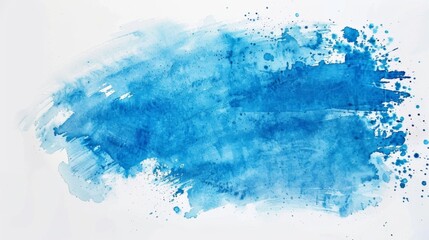 Fototapeta premium Watercolor blue brush background illustration generated by ai