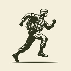 Soldier vector illustration.