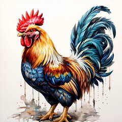 AI Image Generator, Vibrant Rooster