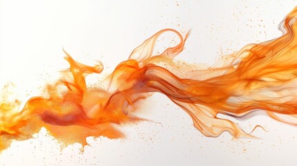 fire on white background 