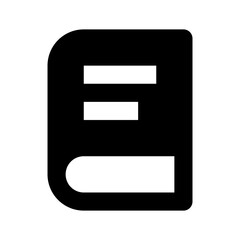 book black glyph icon