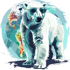 Polar bear global fusion fashion