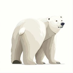 Fototapeta premium Polar bear scandinavian minimalism fashion 
