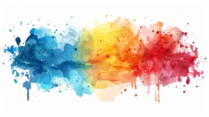 Watercolor brush background illustration generated by ai