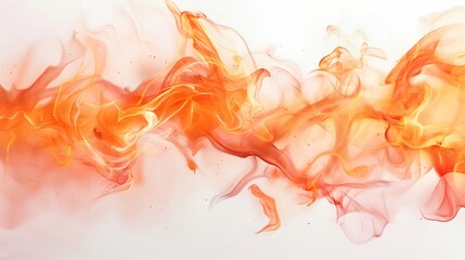 fire on white background 
