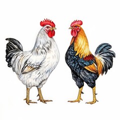 Fototapeta premium AI Image Generator, Vibrant Rooster