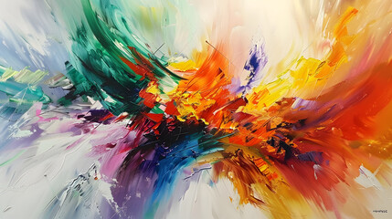 Abstract art Painting Oil color painting. Generative AI.