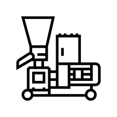 pellet mill wood pellets line icon vector. pellet mill wood pellets sign. isolated contour symbol black illustration © vectorwin