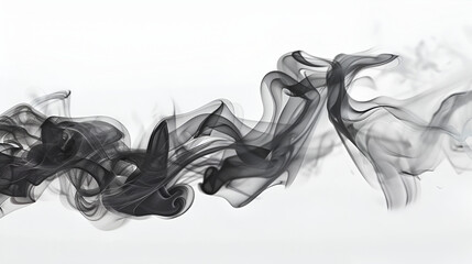 Toxic fumes movement on a white background,Abstract smoke Weipa. Personal vaporizers fragrant steam. The concept of alternative non-nicotine smoking. Black smoke on a white background
