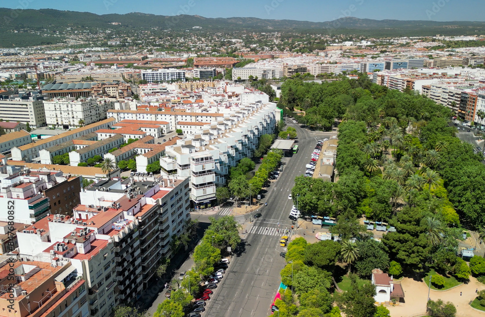 Sticker aerial view of cordoba, andalusia. southern spain