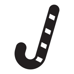 hockey stick glyph icon