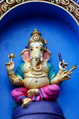 Fototapeta premium Malaysia Kuala Lumpur Hindu temple Batu Caves Statue of Lord Ganesh.