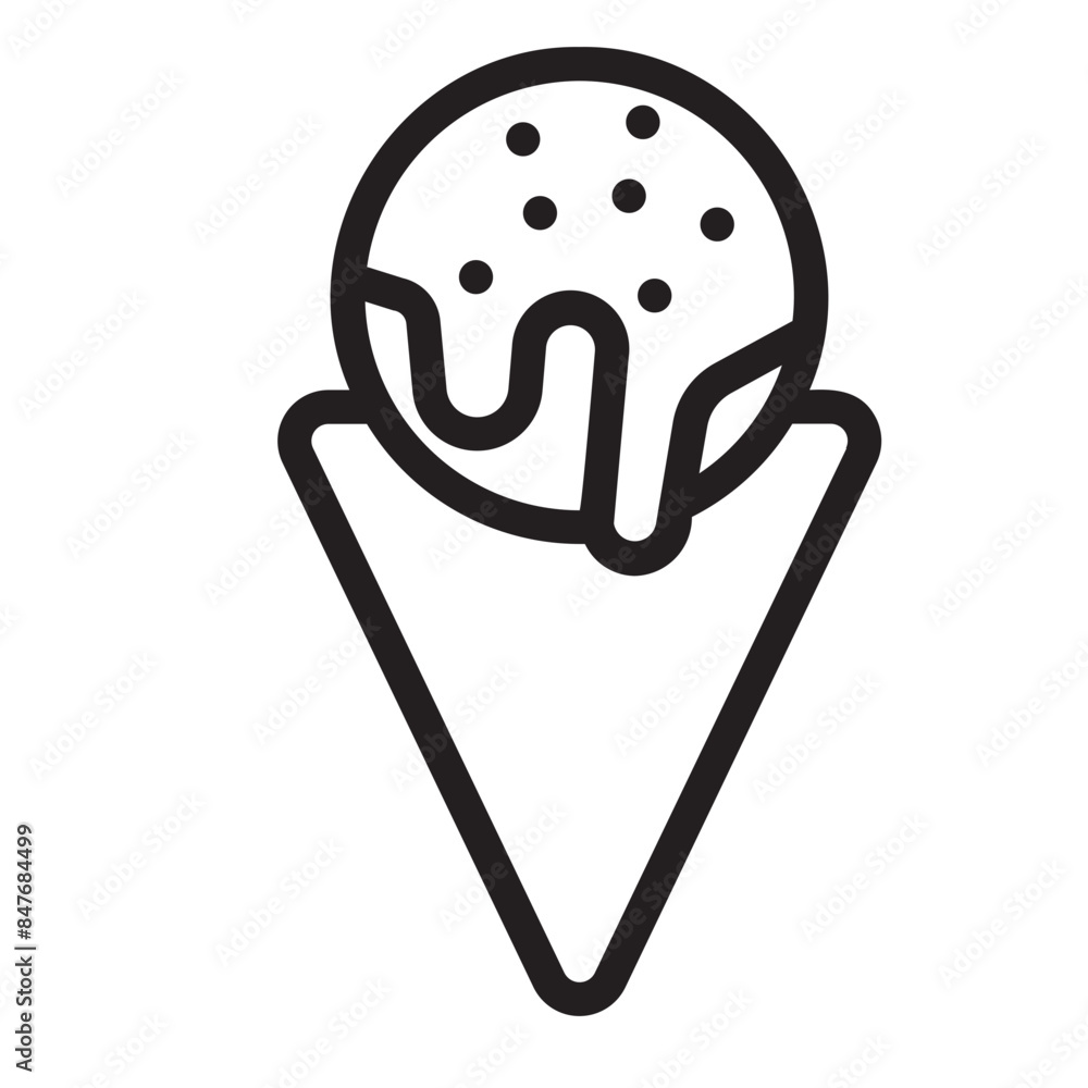 Wall mural Snow Cone line icon