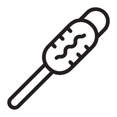 corn dog line icon