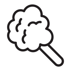 cotton candy line icon