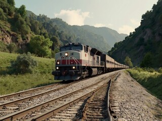 Fototapeta premium train on railway