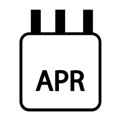 illustration of a april calendar