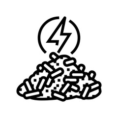 energy wood pellets line icon vector. energy wood pellets sign. isolated contour symbol black illustration