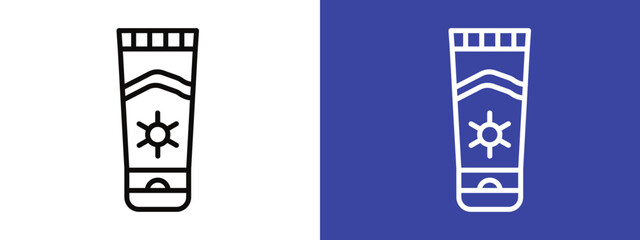 Sunscreen Cream Icon Ideal for Summer and Skincare Illustrations