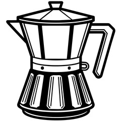 cafetera icon silhouette vector art illustration.