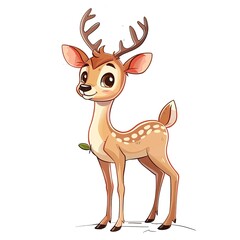 Fototapeta premium Adorable Cartoon Deer Character