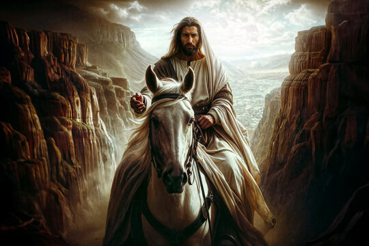 Jesus Christ riding a white horse - The Second Coming