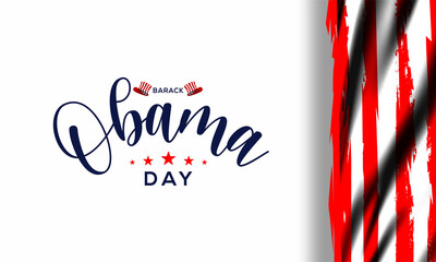 Barack Obama day theme poster. Vector illustration.  Suitable for Poster, Banners, campaign and greeting card.