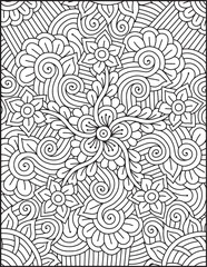 Hand- Drawn Mandala Coloring Page | Mandala Coloring Page For Adults | Floral Mandala Coloring Page