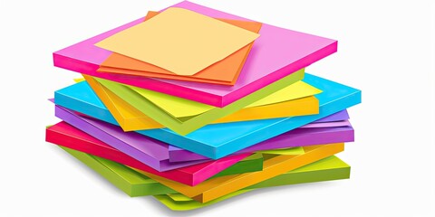 Colorful Stack of Transparent Paper