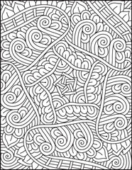 Hand- Drawn Mandala Coloring Page | Mandala Coloring Page For Adults | Floral Mandala Coloring Page