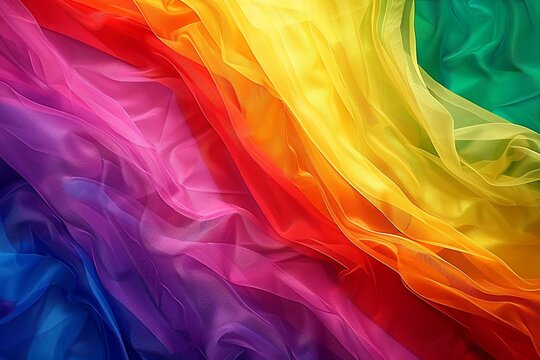 Lively and colorful LGBTQ pride background with abstract rainbow patterns and cheerful details