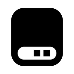 hdd harddisk drive storage black glyph icon