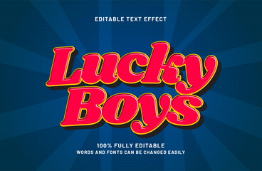 lucky boys editable text effect in game and hero text style