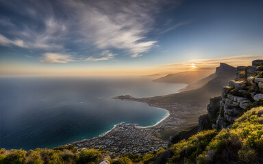 Naklejka premium Table Mountain, Cape Town, South Africa