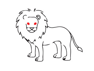 Sketch Lion art Drawing Logo Vector
