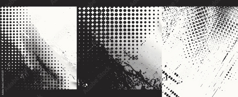 Poster an overlay texture. textured banner with a distressed effect. modern halftone dots. screen print tex