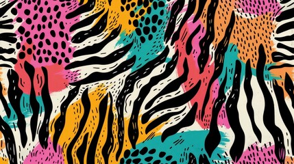 Geometric safari abstract animal print patterns wild and vibrant